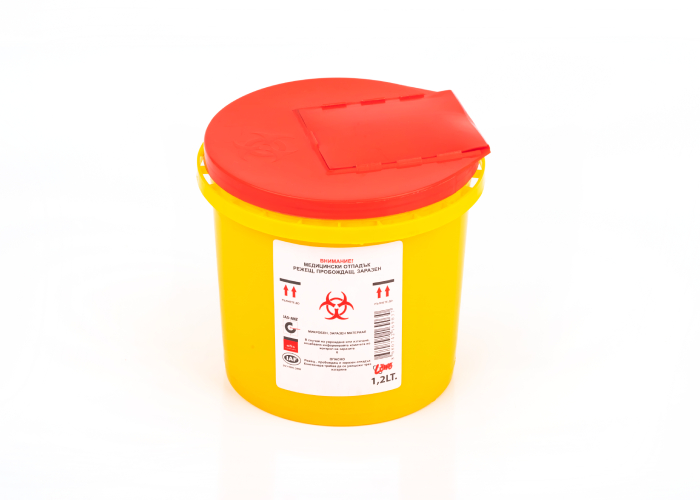 Tıbbi Atık Kovası 1,2 LT
