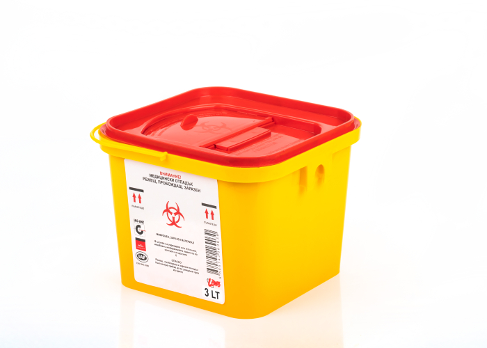 Tıbbi Atık Kovası 3 LT
