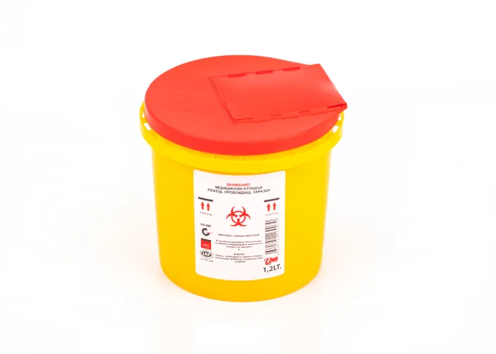 Tıbbi Atık Kovası 1,2 LT
